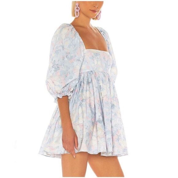 Selkie The MONET puff Dress Mini Cotton M Revolve Cottagecore Fairycore - Picture 3 of 9